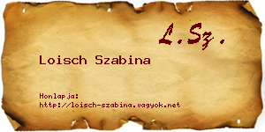 Loisch Szabina névjegykártya